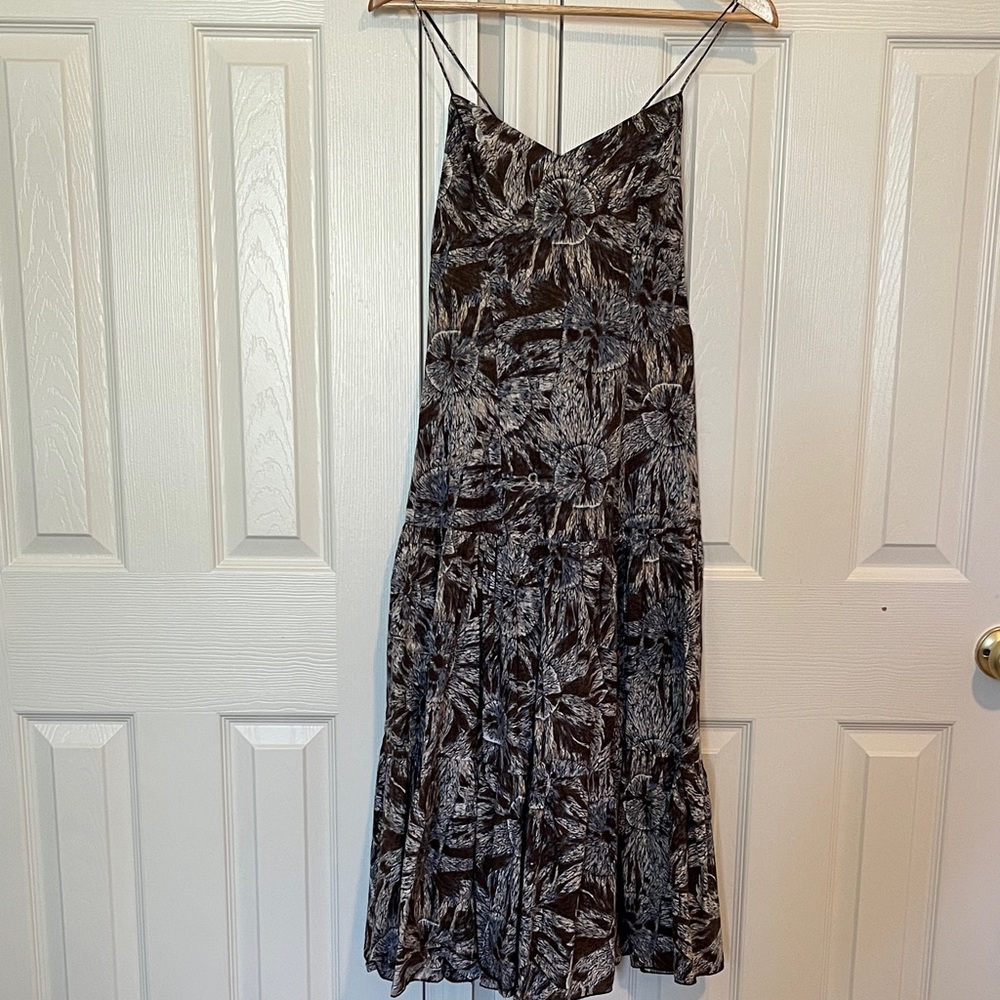 Brown Floral Dress